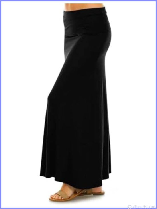 Dresses & Skirts - A-Line Maxi Skirt for Women High Waist Flowy Stretchy